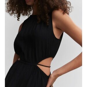 MNG Elegant Black Sleeveless Cut out Dress. Size 8